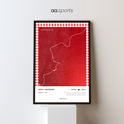 Quadro Decorativo Tour de France 2025 | Etapa 12: Auch > Hautacam